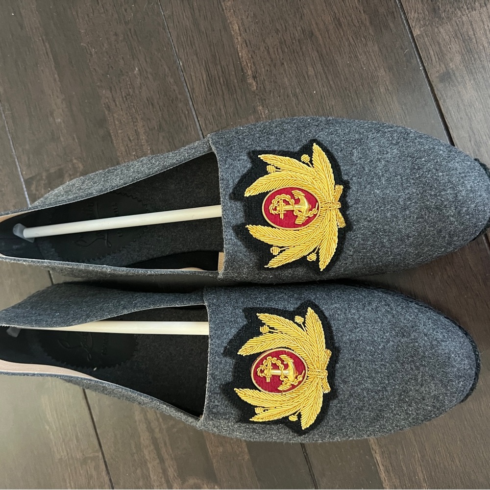 Christian Louboutin gray men’s loafers. Brand new never worn. Size 44